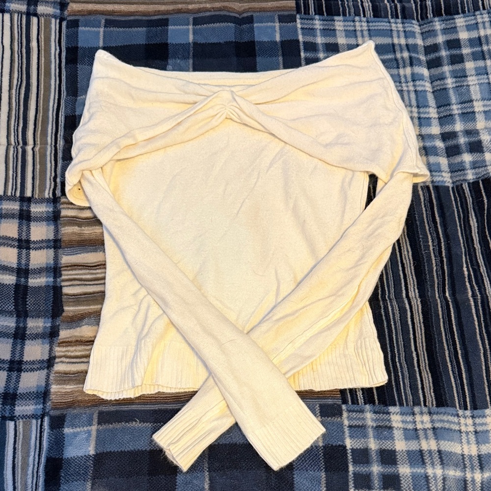 Sweater Project Ivory Knit Top